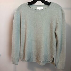 Rachel Zoe Women's Light Green 100% Cashmere Crew Neck Sweater, Size Small